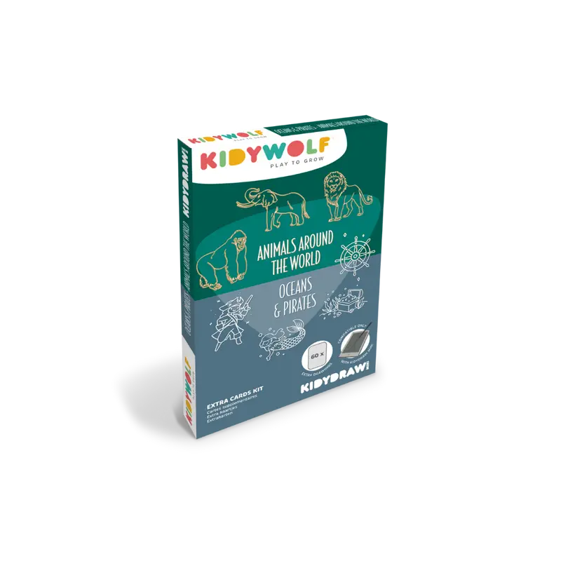 Werelddieren en Oceaan Piraten Refill Kidydraw mini | Kidywolf