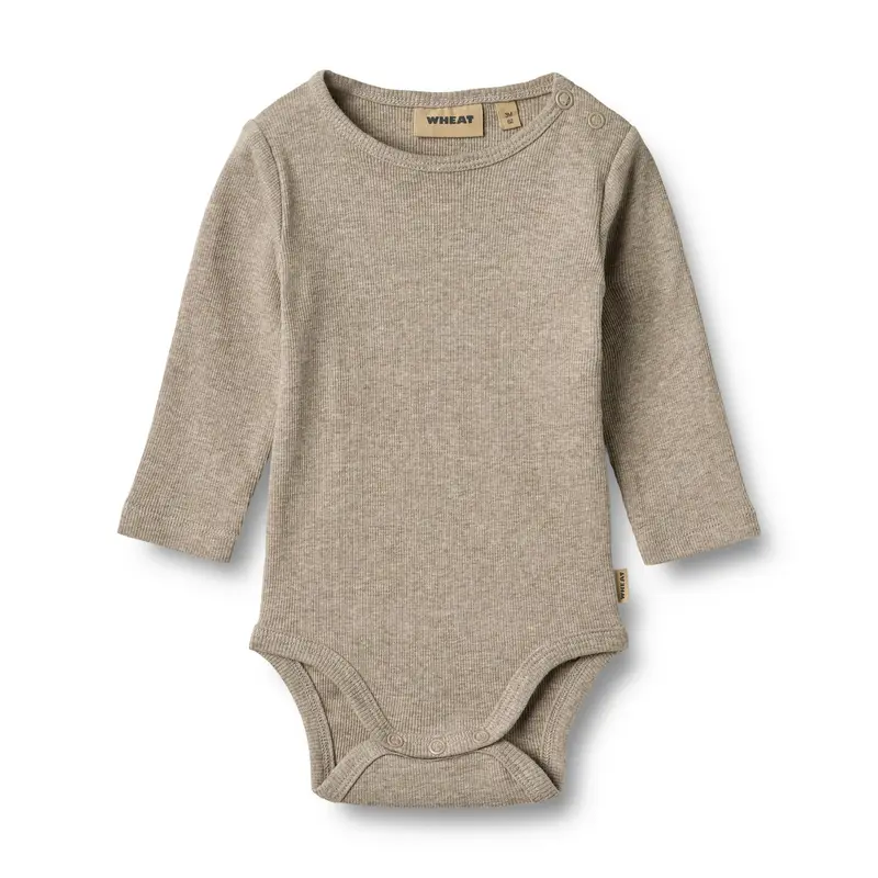 Wheat - Rib Body L/S Spencer - Romper met lange mouwen - 100% biologisch katoen - GOTS