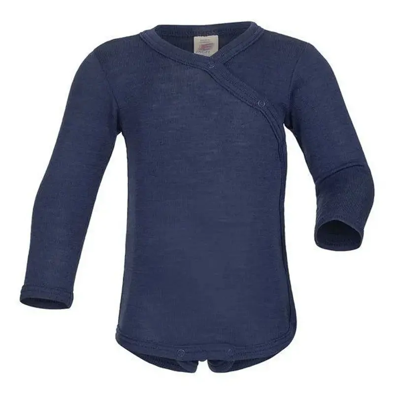 Wikkelromper Wolzijde marine blauw