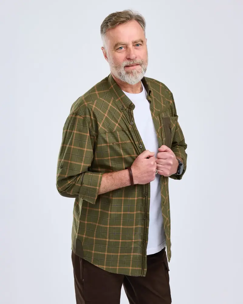 Wolf shirt - Men - Green Terracotta - Pinewood