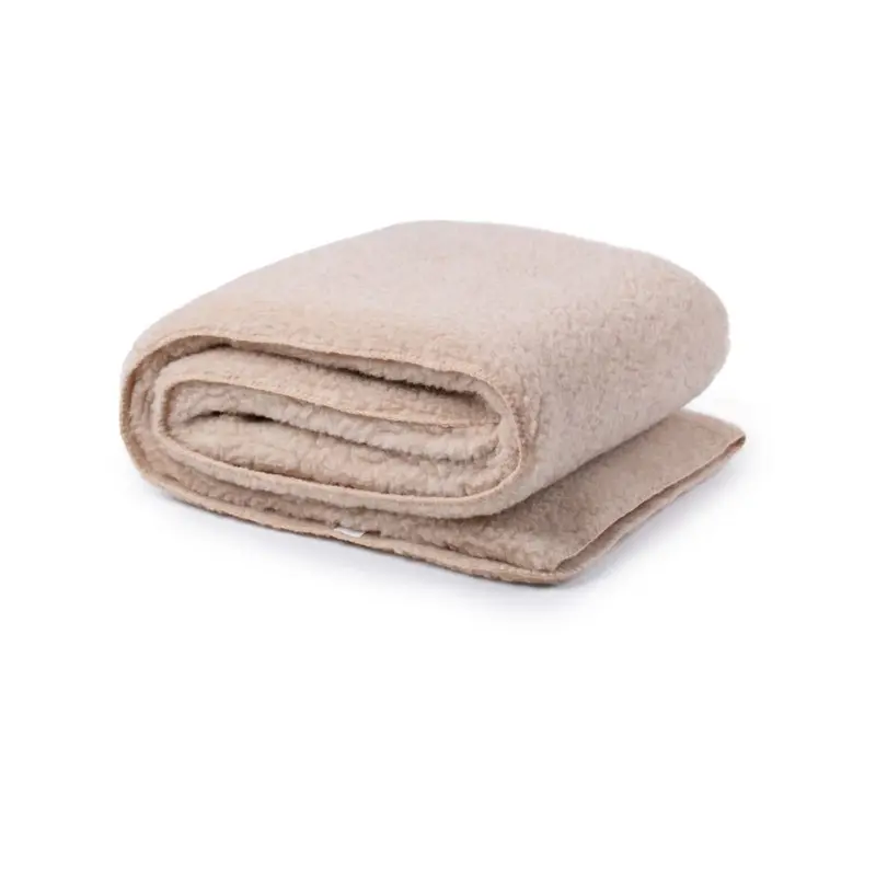 Wollen Deken - Deken Modern - Natural en Beige - 100% Natuurlijke wol - Alwero