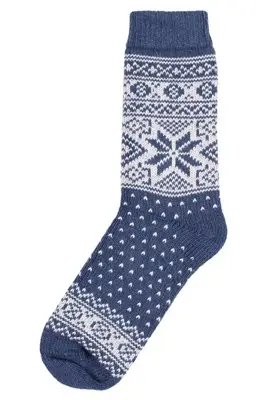 Wollen sokken / Danestay Warm Wool Socks Denim/White - Danefae / Dyr