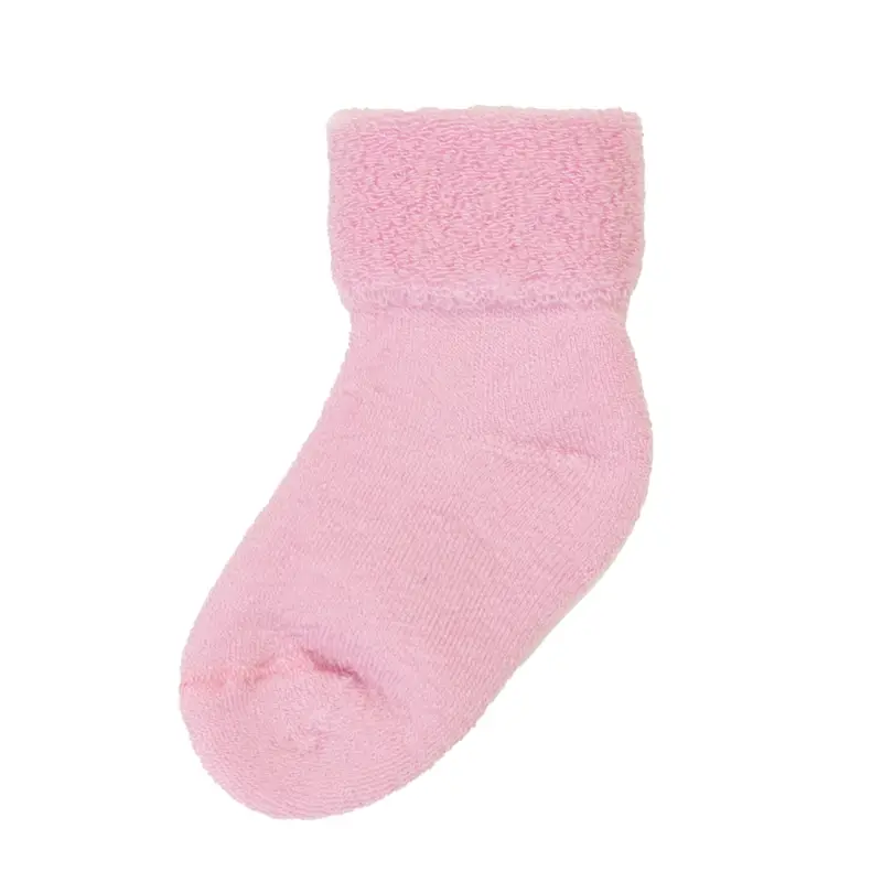 Wollen sokken met omslag - Roze