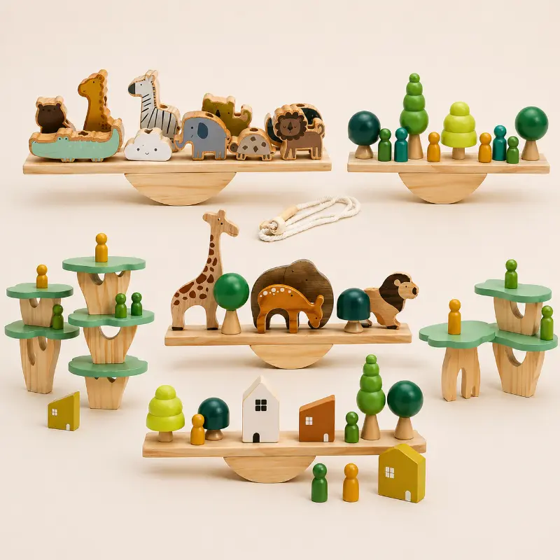 Wooden Forest Blocks – Creativity & Development – Wooden Stacking Blocks Set