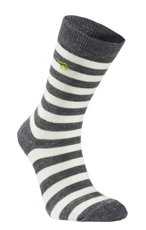 Wool Sock Stripe (90 % merinowol) Grey – Ivanhoe of Sweden