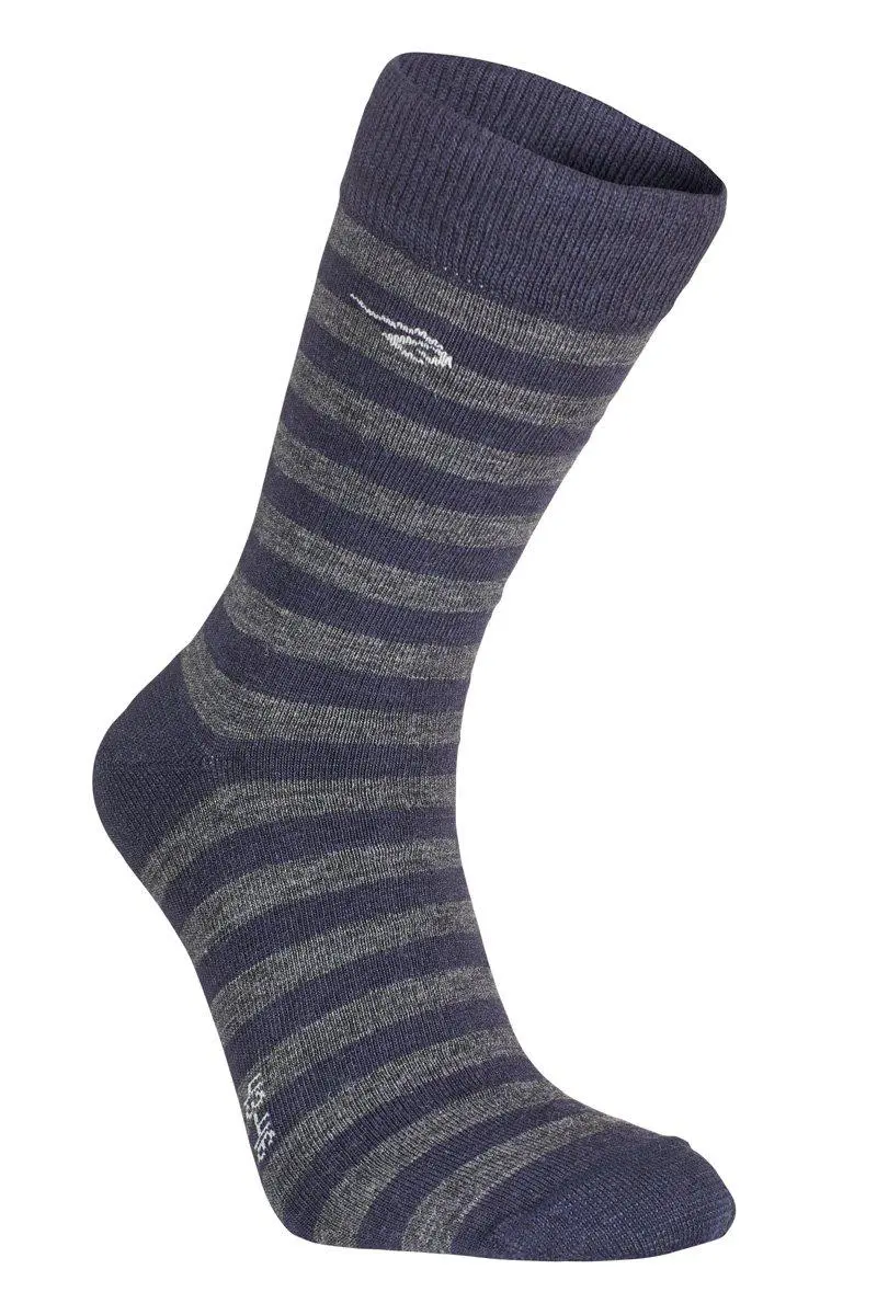 Wool Sock Stripe (90 % merinowol) Light Navy – Ivanhoe of Sweden