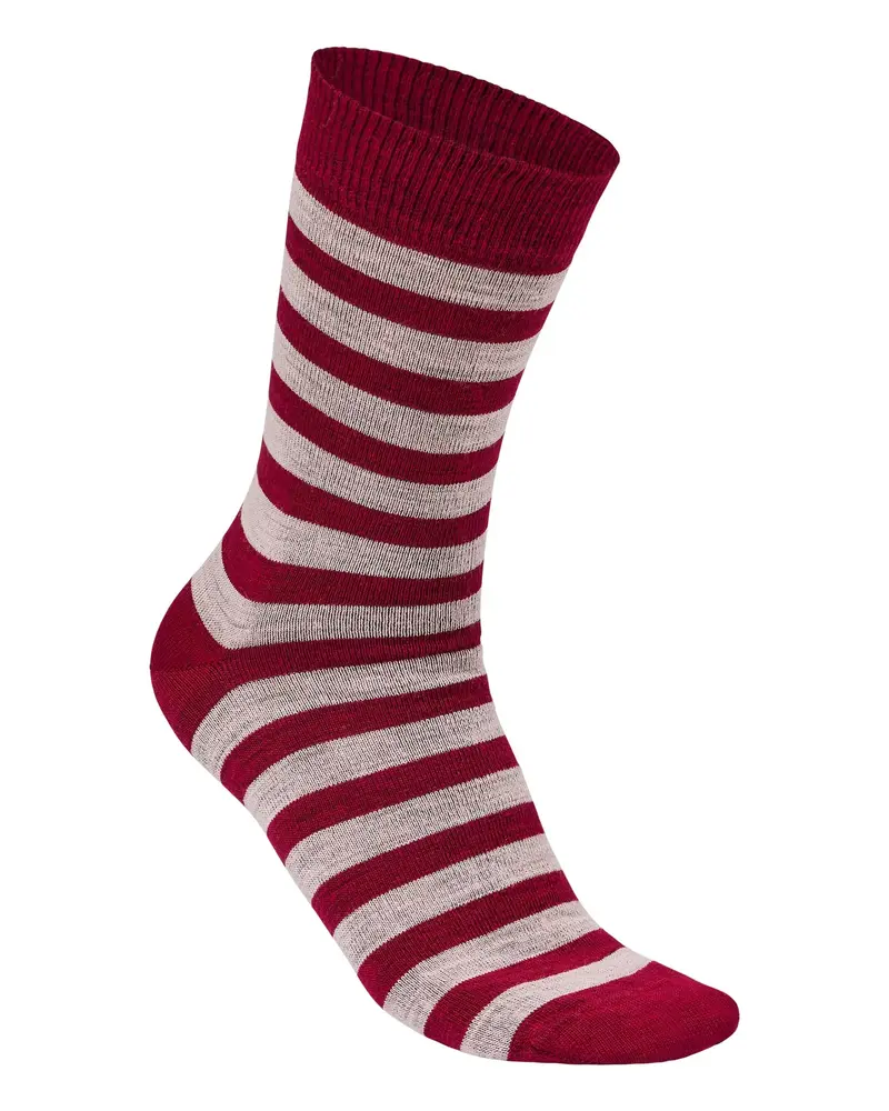 Wool Sock Stripe (90 % merinowol) Red But – Ivanhoe of Sweden