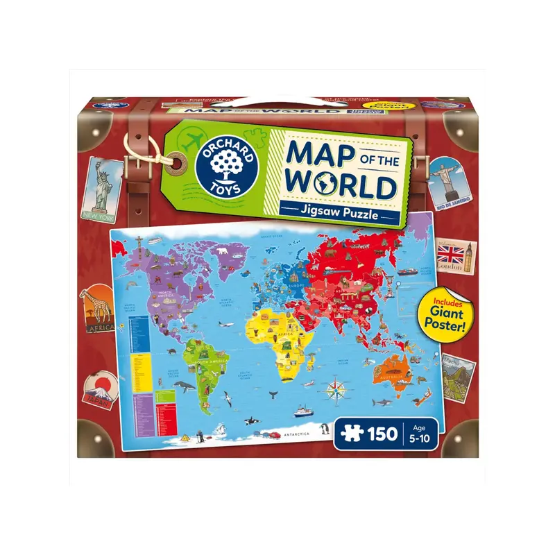 World Map Puzzle and Poster