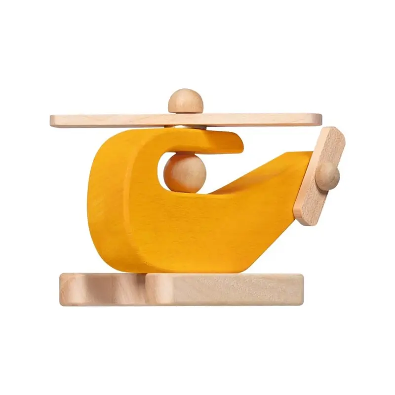 Yellow Wooden Helicopter