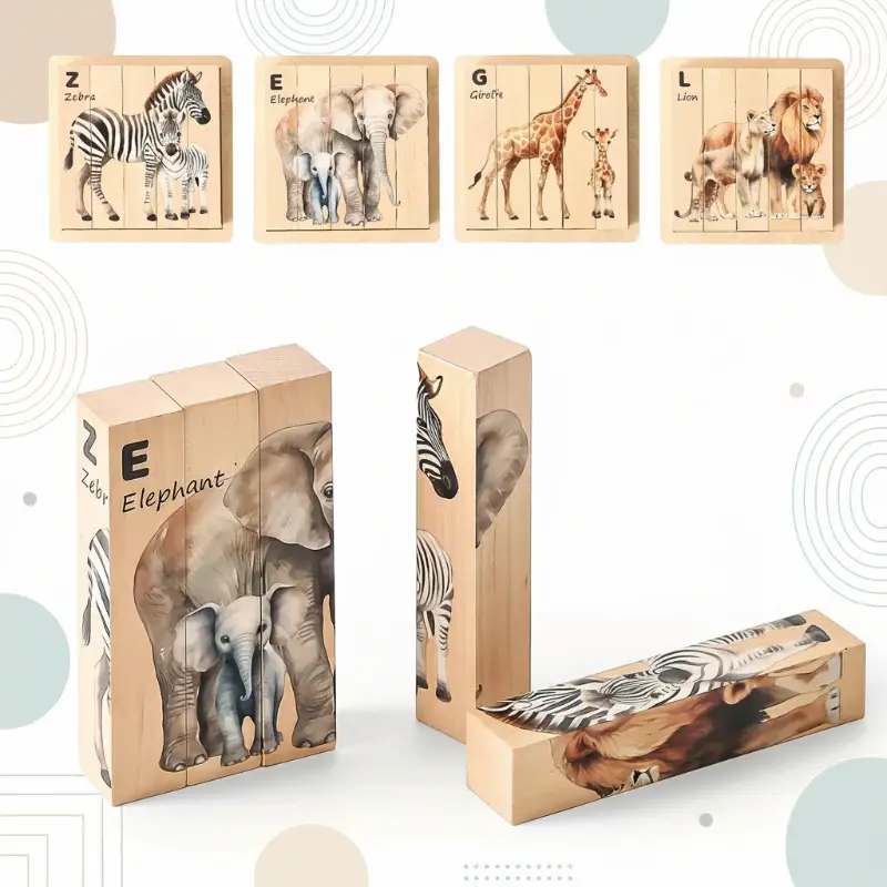 ZooStack – Wood & Interactive – Animal Block Puzzle