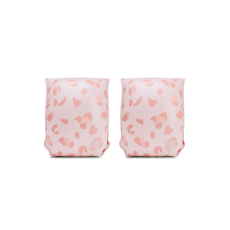 Zwembandjes leopard oud roze 0-2 jaar
